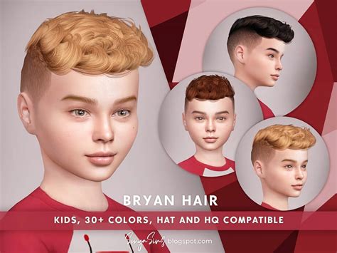 The Sims 4 Bryan Hair Kids By Sonyasimscc Micat Game