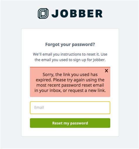 Password Reset Troubleshooting Jobber Help Center