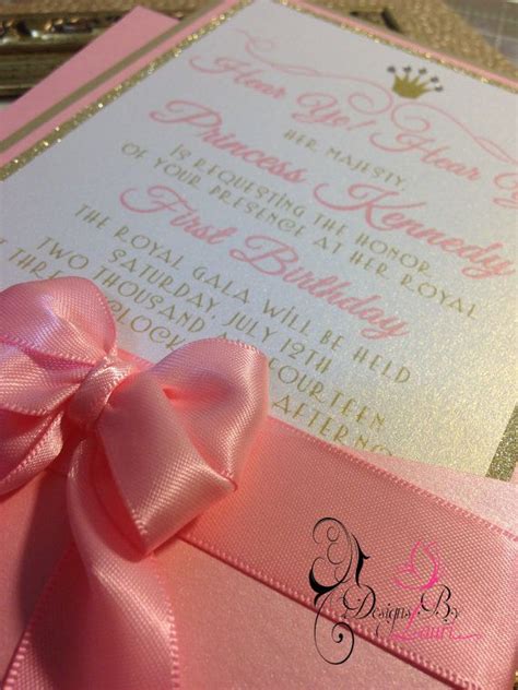 Set Of 15 Hear Ye Hear Ye A Royal Birthday Invitations Pink Gold