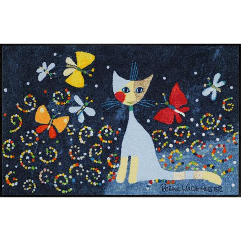 Mit rutschhemmend beschichteter rückseite gearbeitet. Rosina Wachtmeister Fußmatte waschbar Danza delle farfalle ...