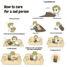 40 memes that might make you laugh if you have crushing. How to care for a sad person: | Life | Cute comics, Person ...