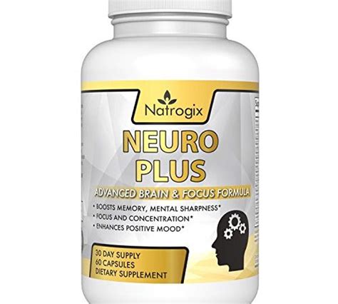 Natrogix Neuro Plus 60 Capsules Nootropic Brain Formula Includes Dmae