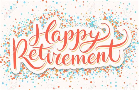Happy Retirement Banner Vector Hand Drawn Illustration Illustration