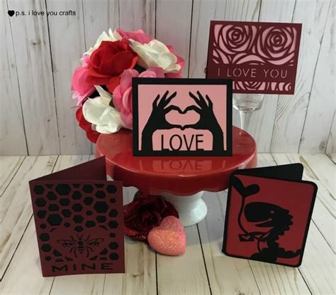 Easy Cricut Valentine Cards - P.S. I Love You Crafts