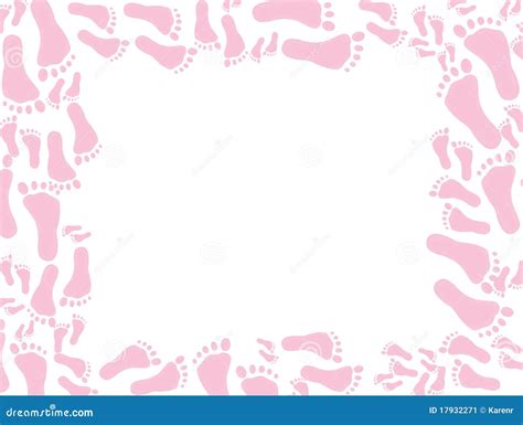 Baby Pink Footprint Background Royalty Free Stock Photography