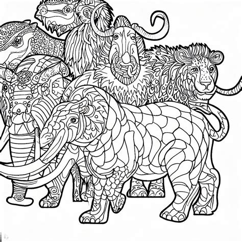Difficult Animals For Adults Coloring Page Free Printable Tonetown