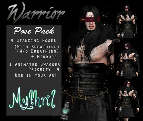 Second Life Marketplace Mythril Warrior Pose Pack Wear And Click