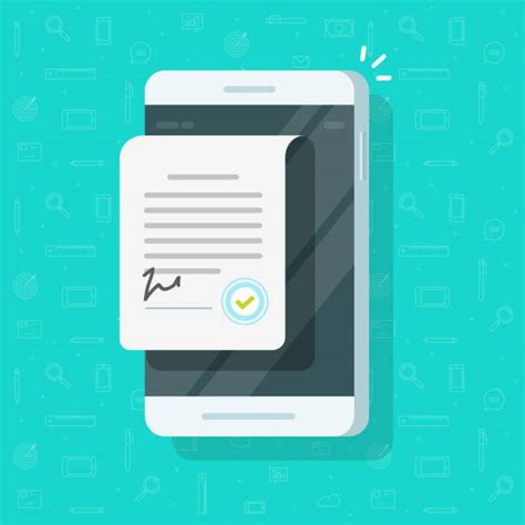 Electronic signatures are used on every sort of document you can imagine. Electronic Signature Illustrations, Royalty-Free Vector ...