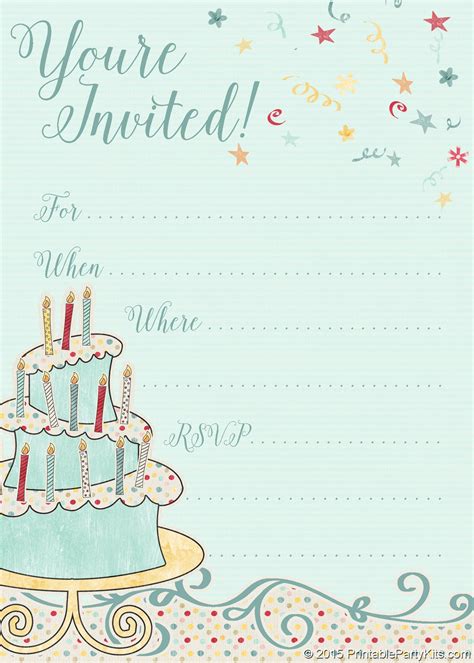 Printable Invitation Cards For Birthday Party This Would Be Wonderful