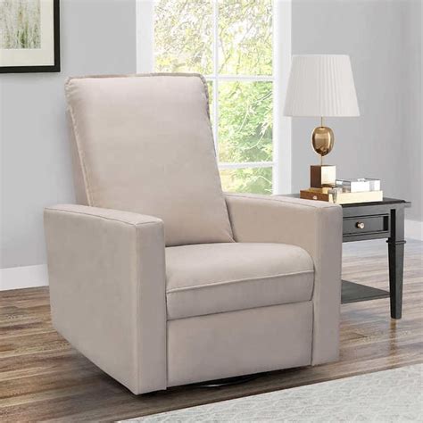 True Innovations Paxley Fabric Swivel Glider Recliner 54 Off