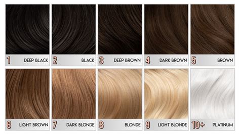 natural hair color chart levels