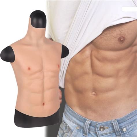 Realistic Silicone Fake Chest Muscle Male Suit Men Artificial Simulation Muscles Cosplay Muscle