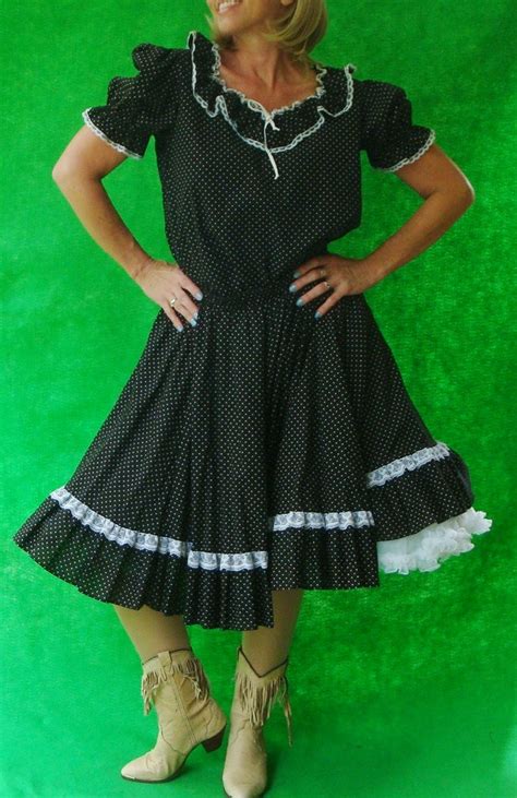 Vintage Square Dancing Dress Two Piece Skirt And Top Partners
