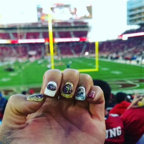 Sf 49ers Nails 49ers Nails Class Ring Nail Art