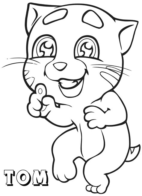 talking tom coloring pages coloring pages