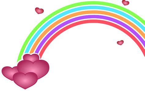 รุ้ง หัวใจ สี · กราฟิกแบบเวกเตอร์ฟรีบน Pixabay