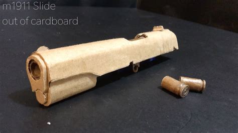 How To Make A Cardboard Colt M1911 Slide Cardboard M1911 Part 2 Youtube