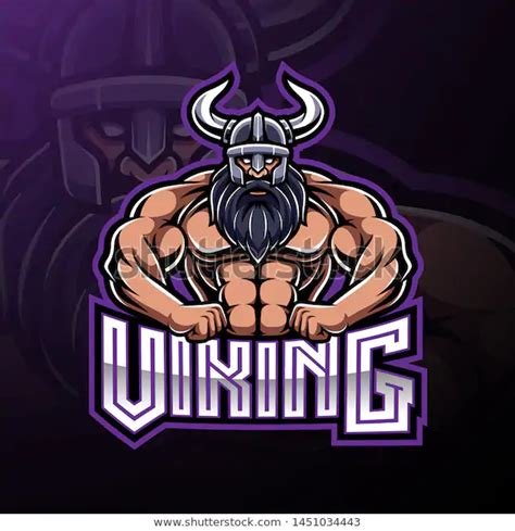 Viking Mascot Gaming Logo Design Stock Vector Royalty