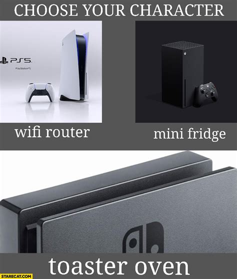 The xbox series x fridge meme started last year, and back in march, xbox got in on the joke with a tweet showing the console next to a fridge for scale. Choose your character console: wifi router ps5, mini ...