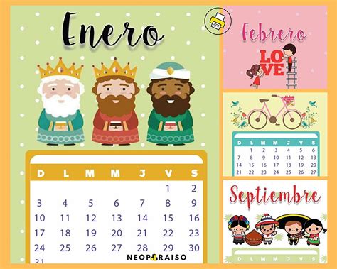 Organizador Anual Escolar Calendario Pdf Colorido Para Colgar En El