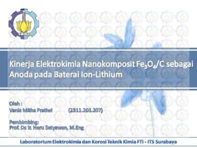 Kinerja Elektrokimia Nanokomposit Fe3O4 C Sebagai Anoda Pada Baterai