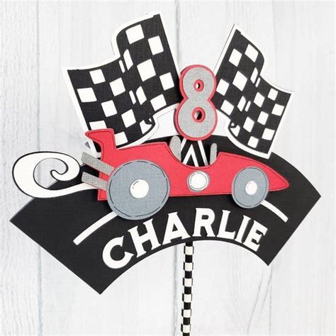 Race Car Cake Topper Racing Cake Topper Etsy Car Cake Toppers Race