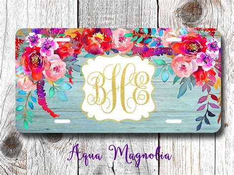 Custom License Plate Personalized License Plate Frame Etsy