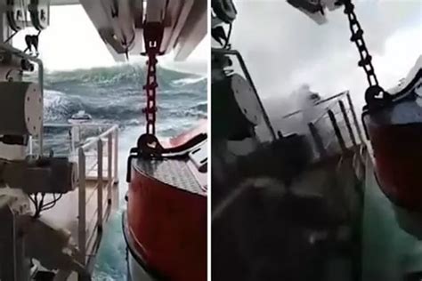 Cruise Ship Horror As Massive 26ft Wave Smashes Into Vessel In Terrifying Video Daily Star