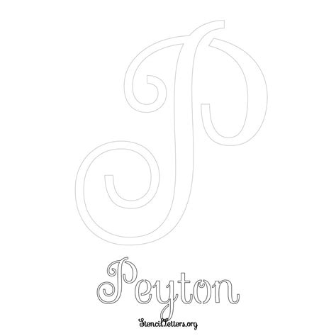 Peyton Free Printable Name Stencils With 6 Unique Typography Styles And