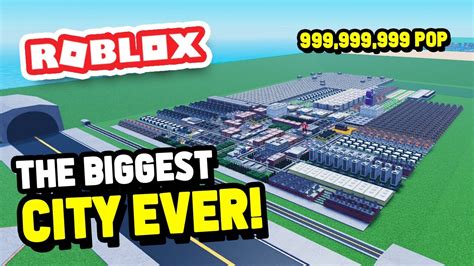 I Built The Biggest City And It Broke The Game In Mini Cities Roblox