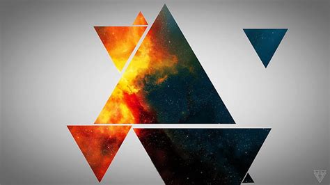 Triangle Galaxy Illustration Abstract Triangle Digital Art Space