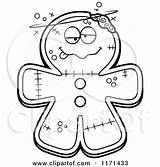 Drunk Coloring Mascot Zombie Clipart Cartoon Gingerbread Cory Thoman Outlined Vector Getcolorings sketch template