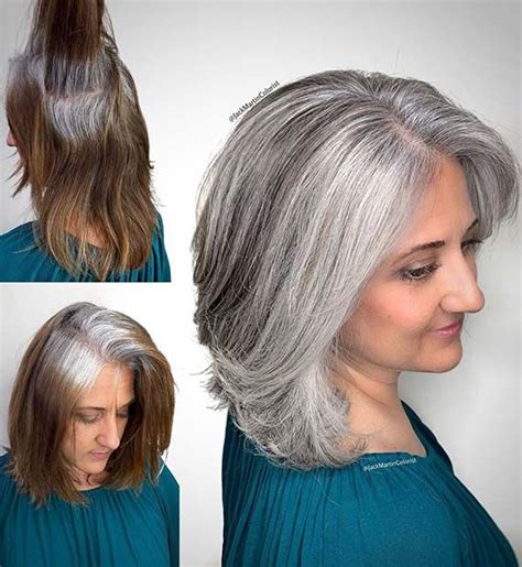 41 Stunning Grey Hair Color Ideas And Styles Gray Hair Growing Out Grey Hair Looks Light
