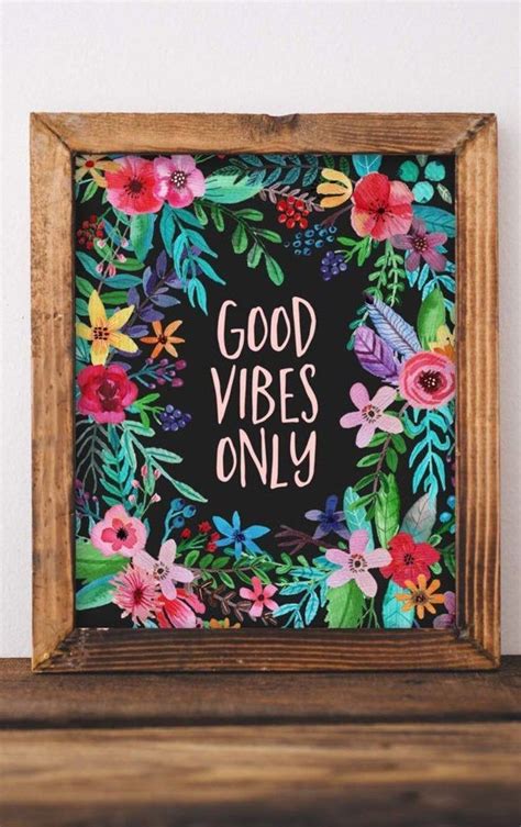 Printable Wall Art Good Vibes Only Quotes Diy Home Decor Etsy Gallery Wall Decor Printable