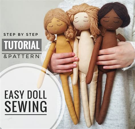 Easy Doll Sewing Pattern Pdf Tutorial Diy Your Own Doll Etsy
