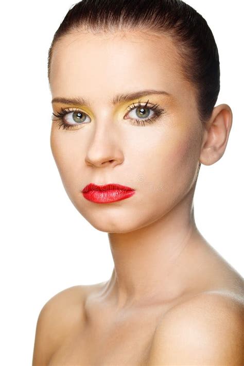 Beautiful Woman S Face With Clean Skin Stock Photo Image Of Face