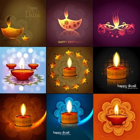 Beautiful Happy Diwali 9 Collection Presentation Bright Colorful Hindu