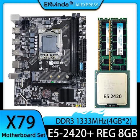 X79 Motherboard Lga 1356 Set Combo With Xeon E5 2420 Processor Cpu 8gb Ddr3 Ecc Reg Ram Memory M