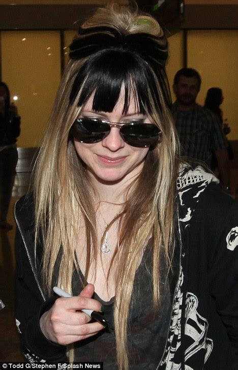 Cruella Davril Punk Princess Miss Lavigne Steps Out With Bizarre Two