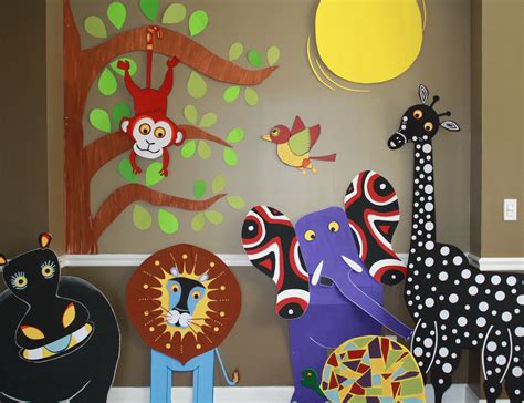 African Tinga Tales characters, Hippo, Monkey, Lion, Elephant, Tortoise