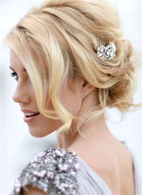 Perfect wedding hairstyles for mothers of the brides are classic and timeless. 26 Chic Messy Chignon Wedding Hairstyles - Weddingomania