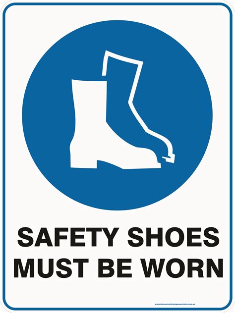 Safety Shoes Must Be Worn Buy Now Discount Safety Signs Australia