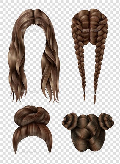 Female Hairstyles Set Home Hair Illustration How To Draw Hair