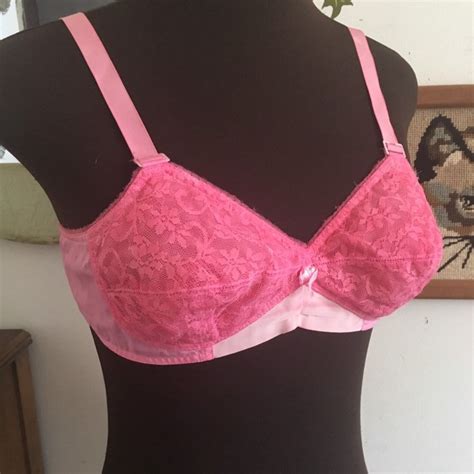 vintage maidenform confection bra 36a hand dyed hot pink etsy