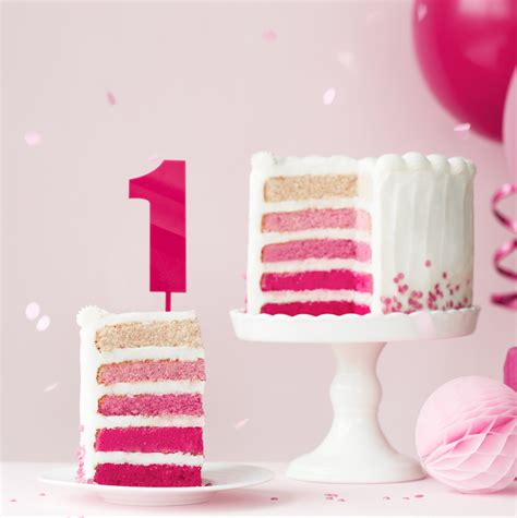 Mega Number 1 Cake Topper Pink Bake Group