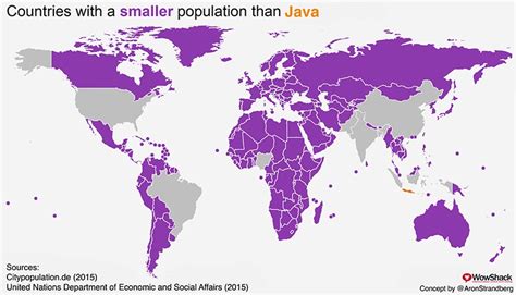 Vip tour travel bali hotels & villas map of java bali maps and orientation: Countries With A Smaller Population Than Java - Infographic | WowShack