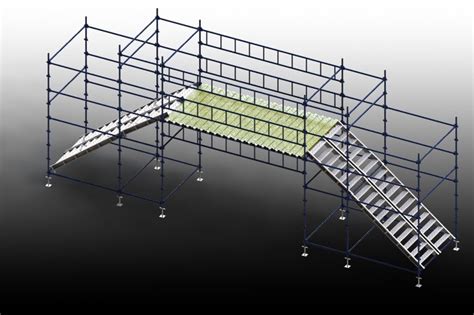 Bridge Scaffold Step Iges Solidworks 3d Cad Model Grabcad