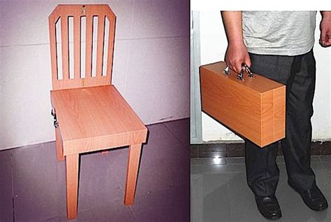 Space Saving Chair Transforms Into A Suitcase And Back Video Cheap