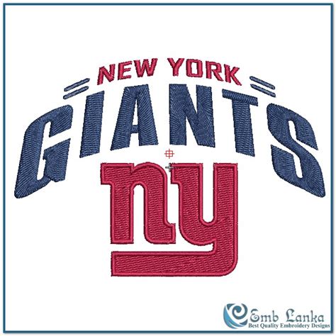 New York Giants Logo 2 Embroidery Design Emblanka