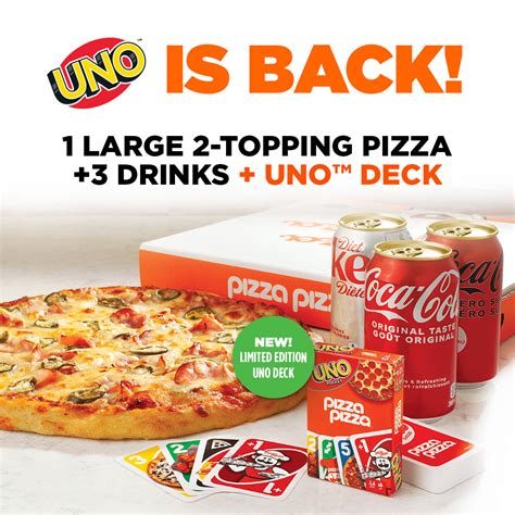 Pizza Pizza X Uno Limited Edition Uno Card With Every Combo Order